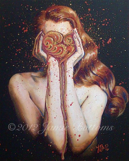 Alaskan Artist Jamie Bottoms, Know My Heart painting