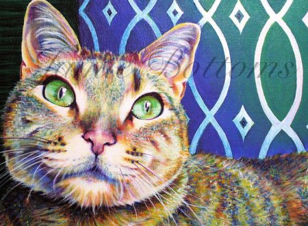Alaskan Artist Jamie Bottoms Commissioned pet portrait